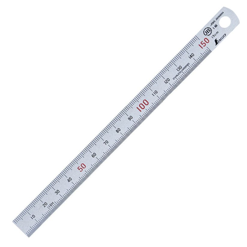 Hosco TL-RU150 150mm nerezové pravítko, precizně leptané linky, Shinwa 14001