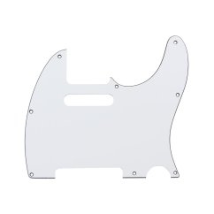Hosco TC-W3P Telecaster Pickguard, white 3-layers