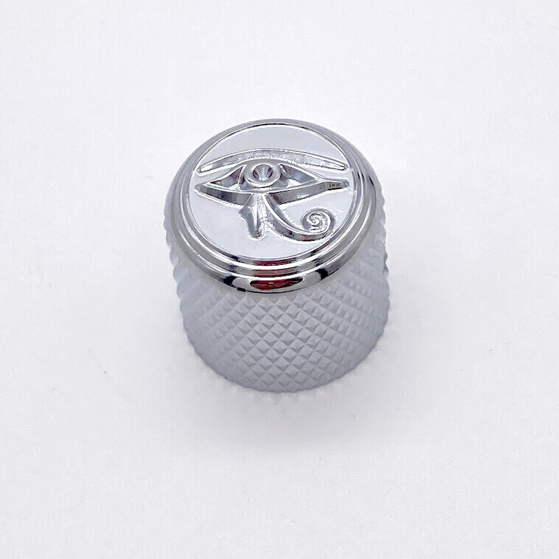 Gotoh VK-Art-01-CR Machined Art Potentiometer Knob, Eye of Horus, chrome