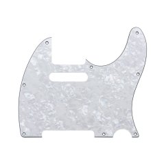 Hosco TC-P3P Telecaster Pickguard, white pearloid 4-layers