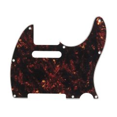 Hosco TC-BKT4P Telecaster Pickguard, black tortoise 4-layers