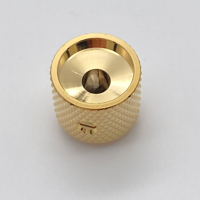 Gotoh VK-Art-02-GG Machined Art Potentiometer Knob, Skull, gold