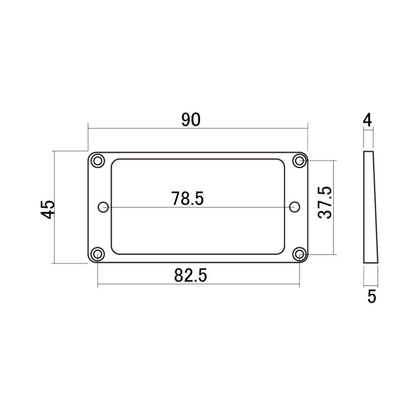 Hosco MR-FLI Mounting Ring for Humbucker, neck position, light cream