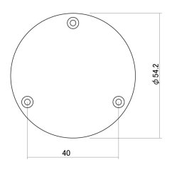 Hosco LP-101BK Les Paul Switch Backplate, older type, smaller 54mm, black
