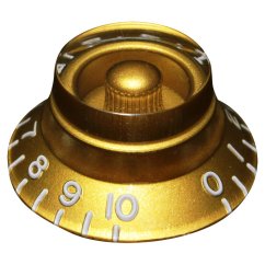 Hosco SKG-160I Potentiometer Knob, gold, Vintage embossed numbers