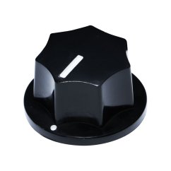 Hosco KB-140S Potentiometer Knob, sharp edges, small, black