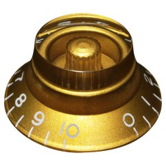 Hosco KG-160 Potentiometer Knob, gold, printed numbers