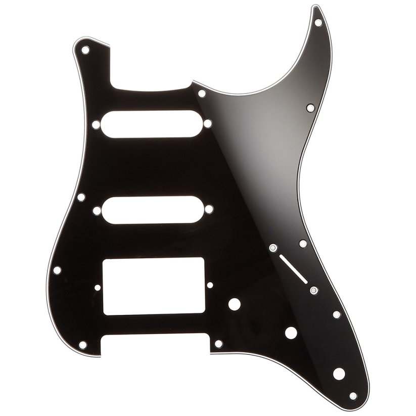 Hosco SC-B3P-3 Stratocaster Pickguard with metal shielding, black 3-layers