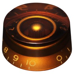 Hosco KA-110I Potentiometer Knob, amber, printed numbers