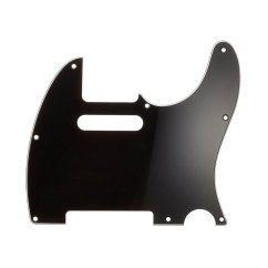 Hosco TC-B3P Telecaster Pickguard, black 3-layers