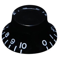 Hosco SKB-160I Potentiometer Knob, black, Vintage embossed numbers