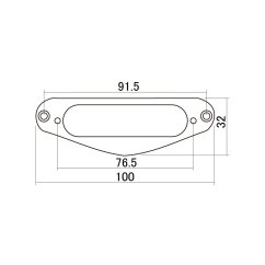 Hosco MR-STBS Metal Mounting Ring for Single Coil Pickup, black chrome