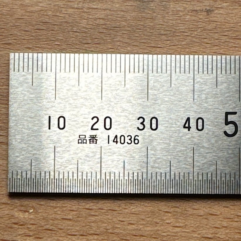 Hosco TL-RU600 600mm nerezové pravítko, presne leptané linky, Shinwa 14036