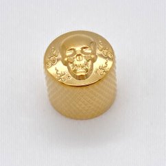 Gotoh VK-Art-02-GG Machined Art Potentiometer Knob, Skull, gold