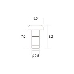 Hosco HK-TFB String Bushing, set of 6, black