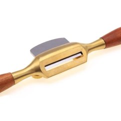 Luban Bronze Cast Spokeshave, FLAT Sole, Carbon Blade, Bubinga Handles