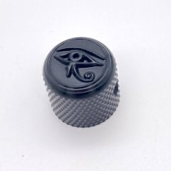 Gotoh VK-Art-01-BC Machined Art Potentiometer Knob, Eye of Horus, black chrome