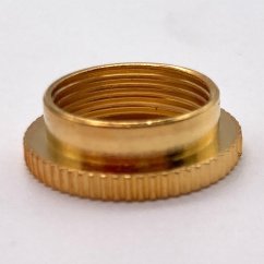 Hosco DTRN-G Deep Thread Round Nut for Switchcraft toggle switch, gold