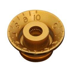 Hosco SKA-160I Potentiometer Knob, amber, Vintage embossed numbers