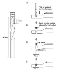 Hosco TL-DB2-7086 Dvoustupňový vrták, 7,0 mm / 8,6 mm