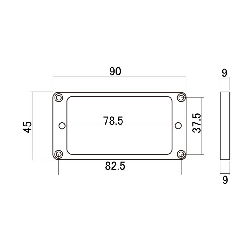 Hosco MRF-RB Mounting Ring for Humbucker, bridge position, black